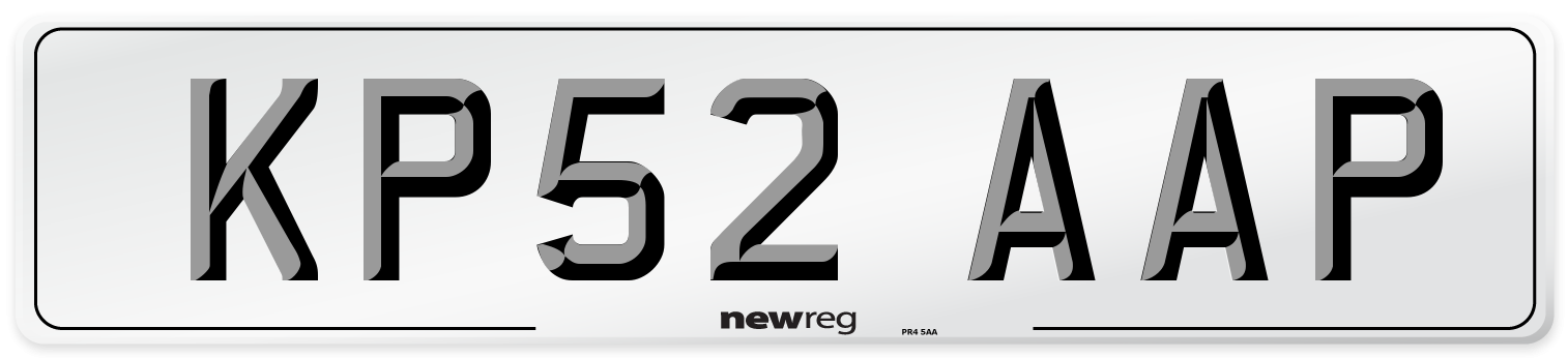 KP52 AAP Number Plate from New Reg